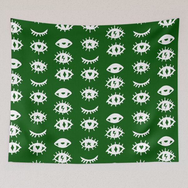 Item preview, Green and white Eye print designed and sold by DemonicGloom.