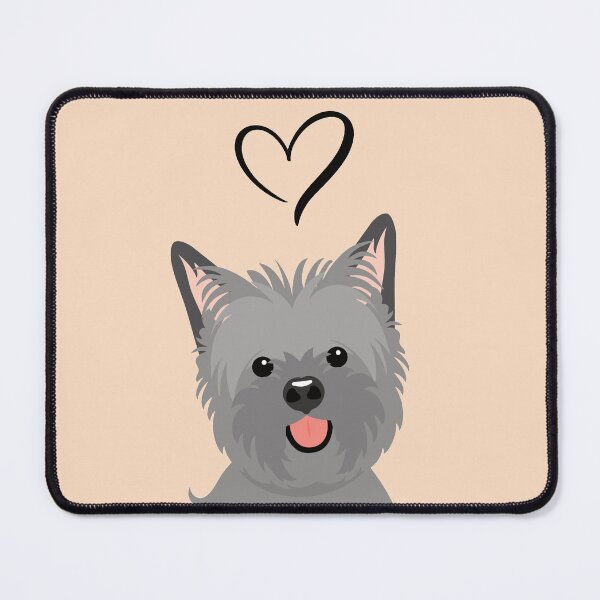 Item preview, LOVE Gray Grey Cairn Terrier Dog designed and sold by Lulupainting.