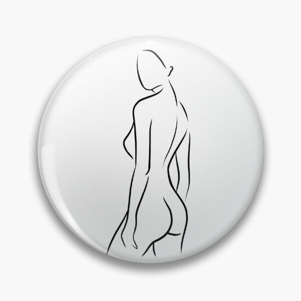 Item preview, Minimal line drawing of nude women's body  designed and sold by smotrivnebo.