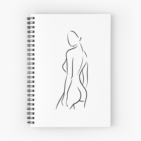 Item preview, Minimal line drawing of nude women's body  designed and sold by smotrivnebo.