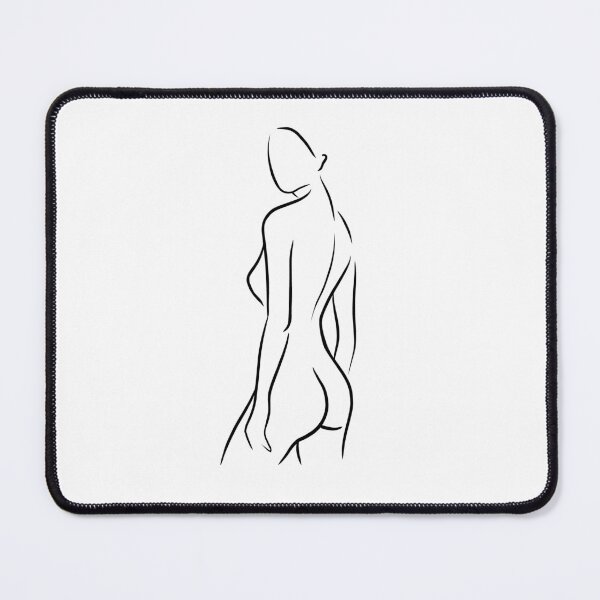 Item preview, Minimal line drawing of nude women's body designed and sold by smotrivnebo.