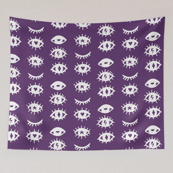 Item preview, Purple white Eye print designed and sold by DemonicGloom.