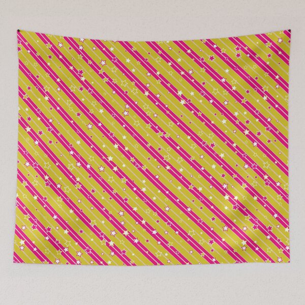 Item preview, Fluro Pink Yellow Stars and Stripes designed and sold by James-Cole.
