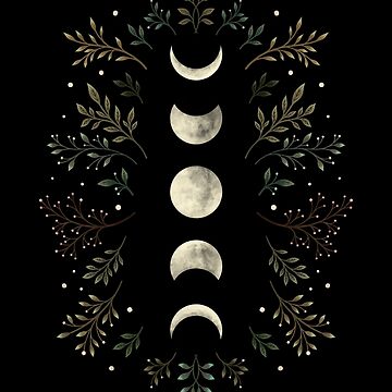 Artwork thumbnail, Moonlit Garden-Olive Green by episodicDrawing
