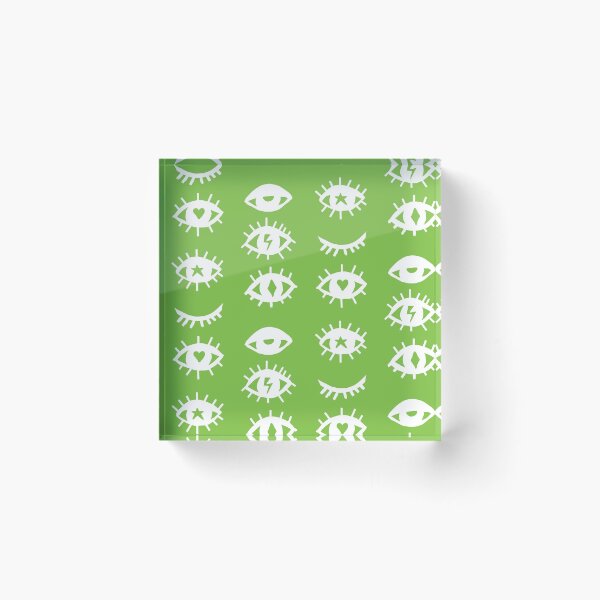 Item preview, Light Green and white Eye print designed and sold by DemonicGloom.
