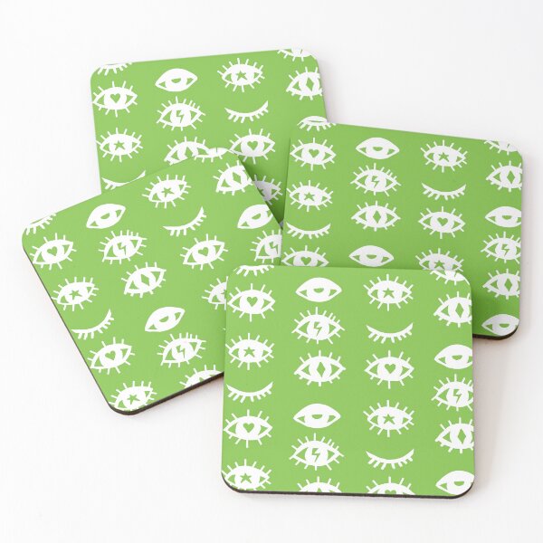 Item preview, Light Green and white Eye print designed and sold by DemonicGloom.