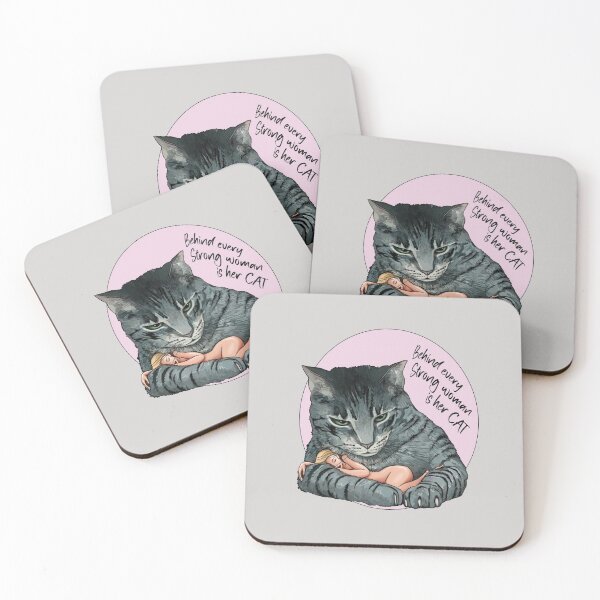 Item preview, Behind Every Strong Women is Her Cat Design  designed and sold by AnnastasiiaD.