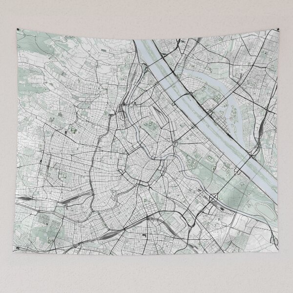 Item preview, Vienna map Scandinavian style designed and sold by DesireeVDA.