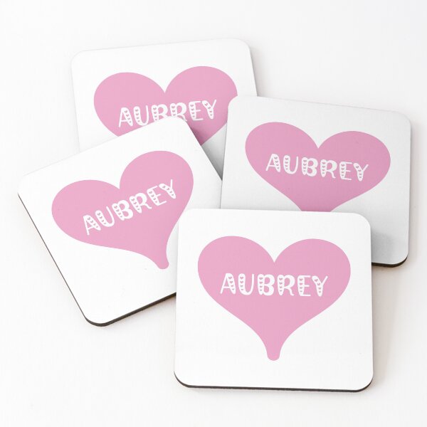 Item preview, Aubrey name - pink heart pretty font design for Valentines Day gift or just for love designed and sold by NameTheory.