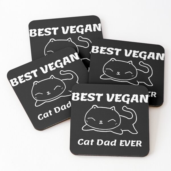 Item preview, Best Vegan Cat Dad Ever- Funny, Unique, Cat Lover, Minimalistic, Cute designed and sold by MAEffects.