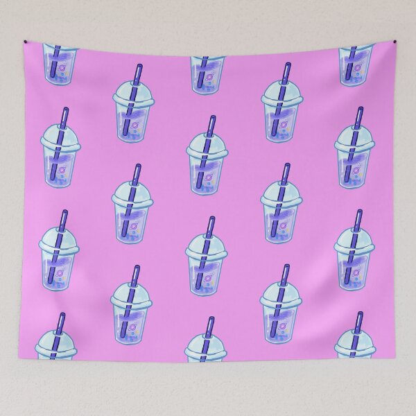 Item preview, Bubble tea -  Space planet tea pink designed and sold by DemonicGloom.