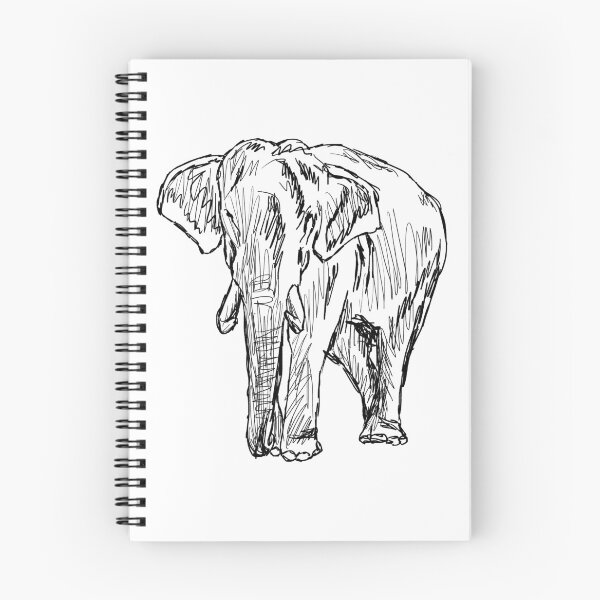 Item preview, Elephant Drawing Hand Drawn-Cool White Elephant designed and sold by Hartics.