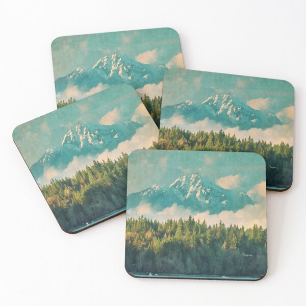 Item preview, Foggy Mountain And Trees Landscape Watercolor designed and sold by Simi2020.