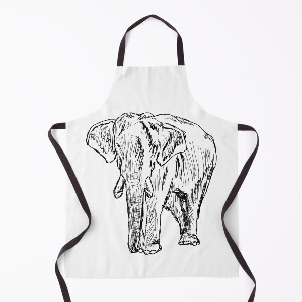 Item preview, Elephant Drawing Hand Drawn-Cool White Elephant designed and sold by Hartics.