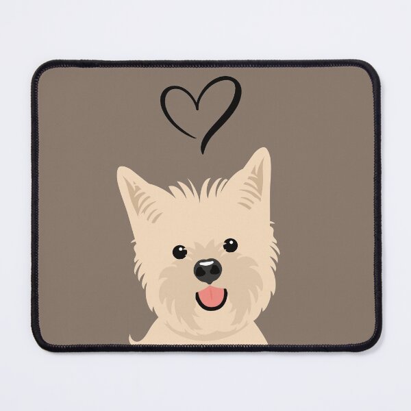 Item preview, LOVE Cream Cairn Terrier Dog designed and sold by Lulupainting.