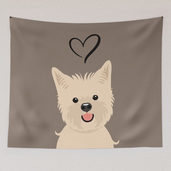 Item preview, LOVE Cream Cairn Terrier Dog designed and sold by Lulupainting.