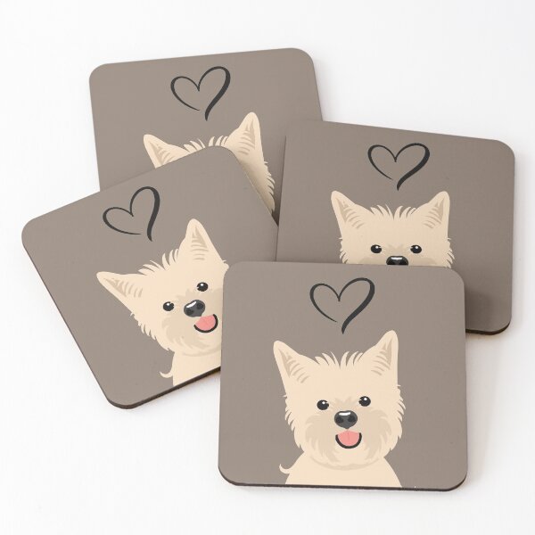 Item preview, LOVE Cream Cairn Terrier Dog designed and sold by Lulupainting.