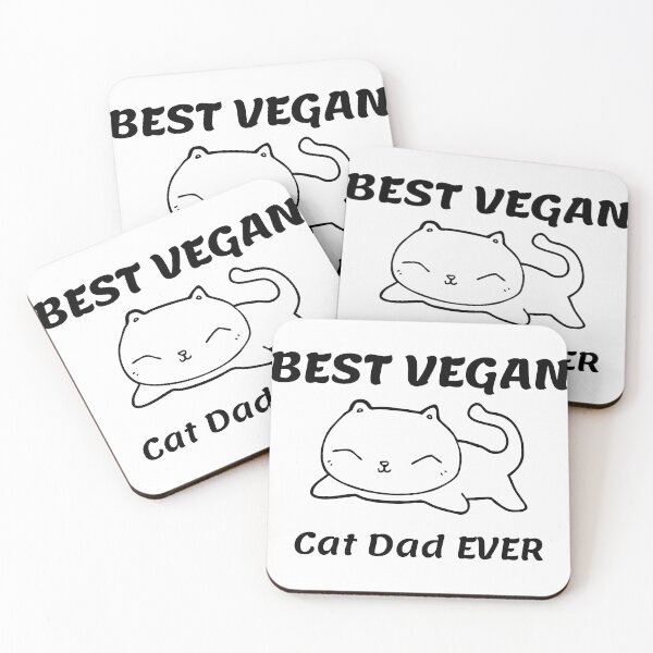 Item preview, Best Vegan Cat Dad Ever- Funny, Unique, Cat Lover, Minimalistic, Cute designed and sold by MAEffects.