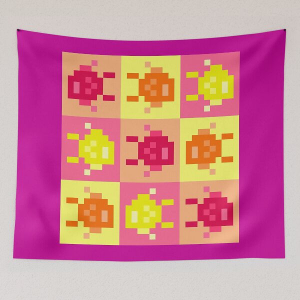 Item preview, Fancy Pixel Fishie Tiles, Red Orange Yellow designed and sold by rin3d .