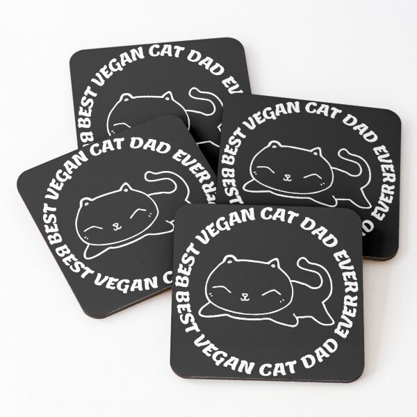Item preview, Best Vegan Cat Dad Ever- Funny, Unique, Cat Lover,Minimalistic,Cute designed and sold by MAEffects.