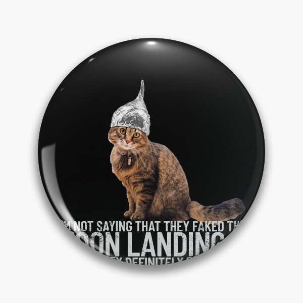 Item preview, Conspiracy Cat Moon Landing Conspiracy Theory Tin Foil Hat Gear designed and sold by DynamicDesign.