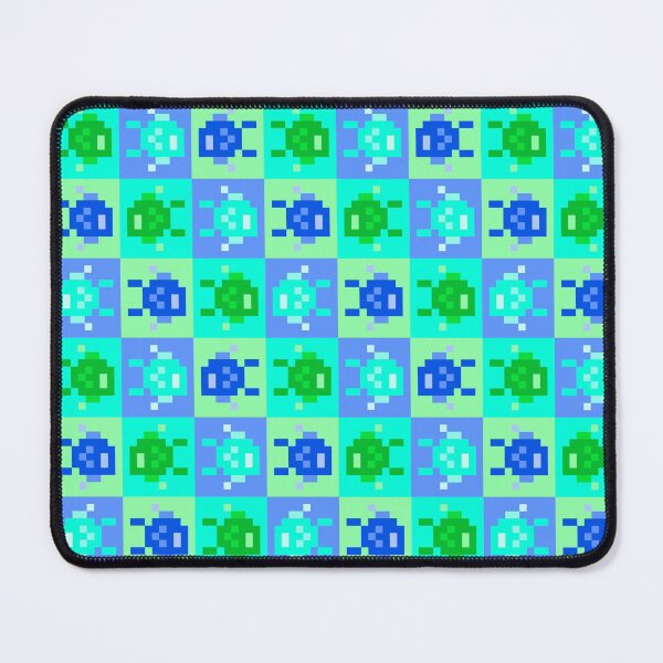 Item preview, Fancy Pixel Fishie Tiles, Green Blue Cyan designed and sold by rin3d .