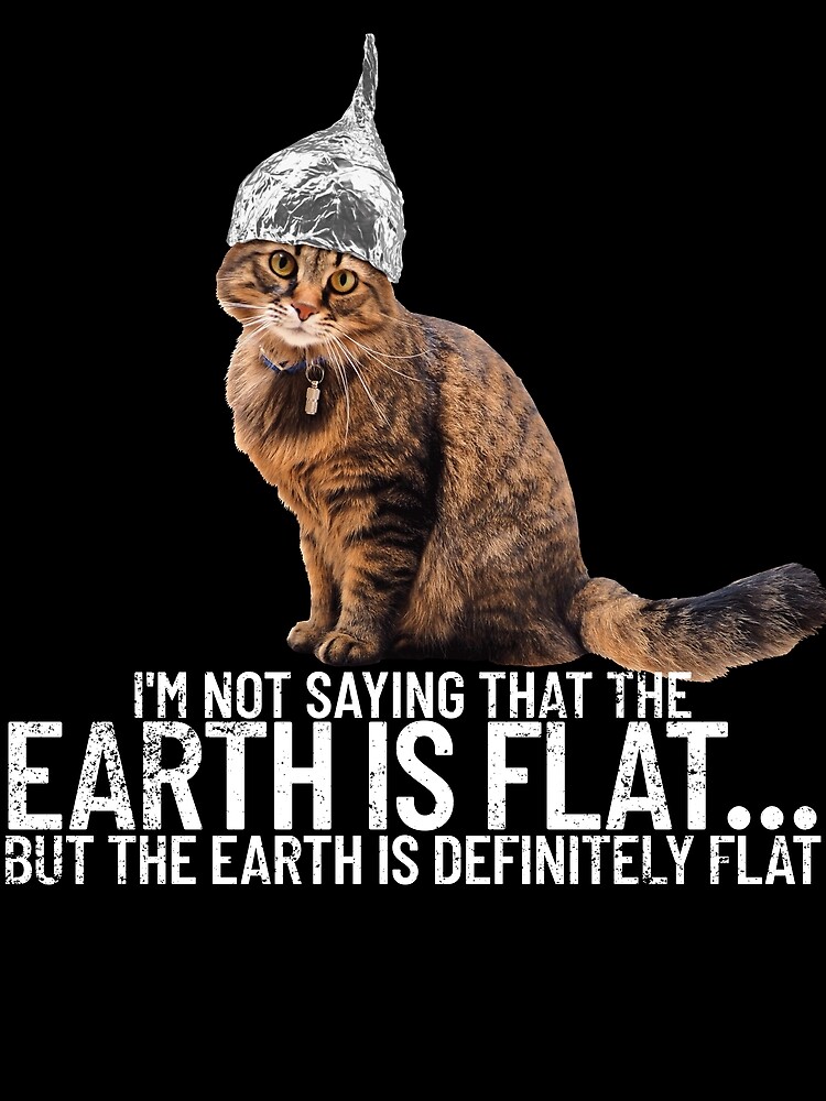 Thumbnail 3 von 3, Tuch, Conspiracy Cat Flat Earther Conspiracy Theory Tin Foil Hat Gear designt und verkauft von DynamicDesign.