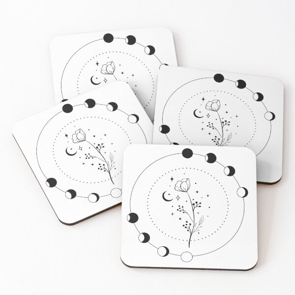 Item preview, Floral Witchy Moon Phase designed and sold by LoopyGalaxy.