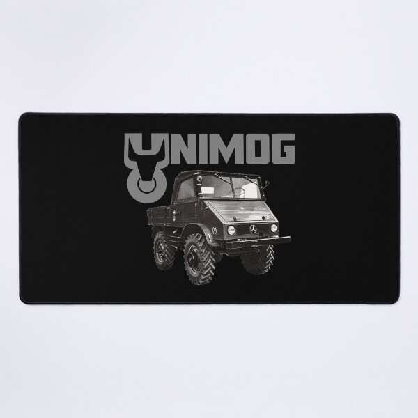 UNIMOG oldschool (on black) Desk Mat
