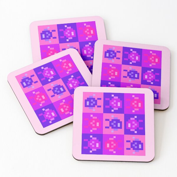 Item preview, Fancy Pixel Fishie Tiles, Indigo Pink Purple designed and sold by rin3d .