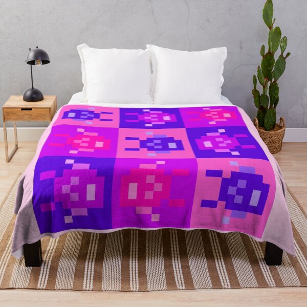 Item preview, Fancy Pixel Fishie Tiles, Indigo Pink Purple designed and sold by rin3d .