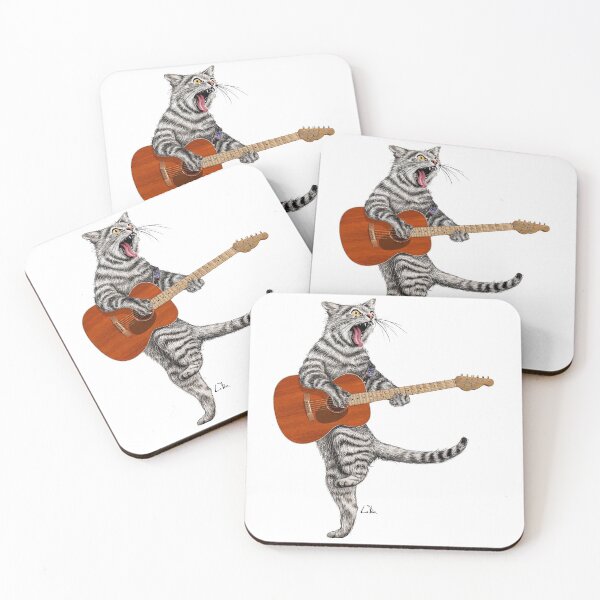 Item preview, Buskers the Acoustic Guitar Cat  designed and sold by oz10.