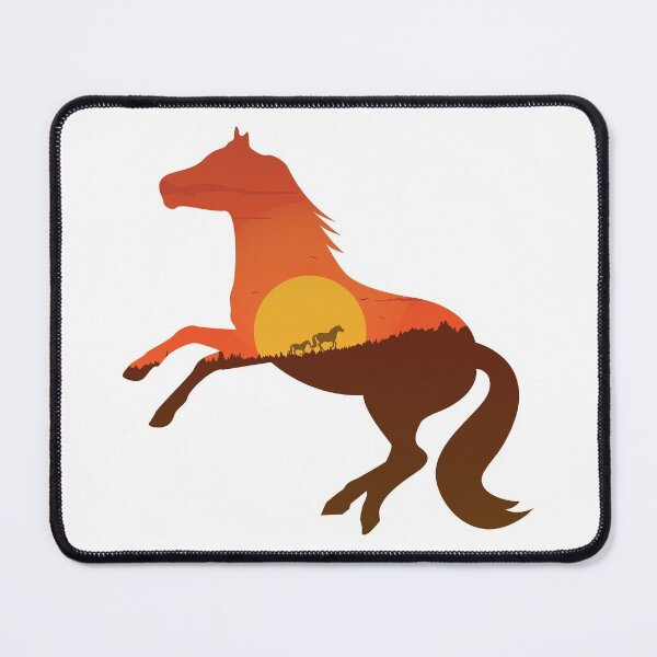 Item preview, Horse ad Forest Double Exposure-belgian draft horse designed and sold by Hartics.