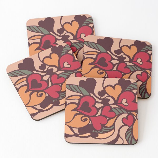 Item preview, Lovely Geometric Heart Pattern in red designed and sold by jeanyun48.