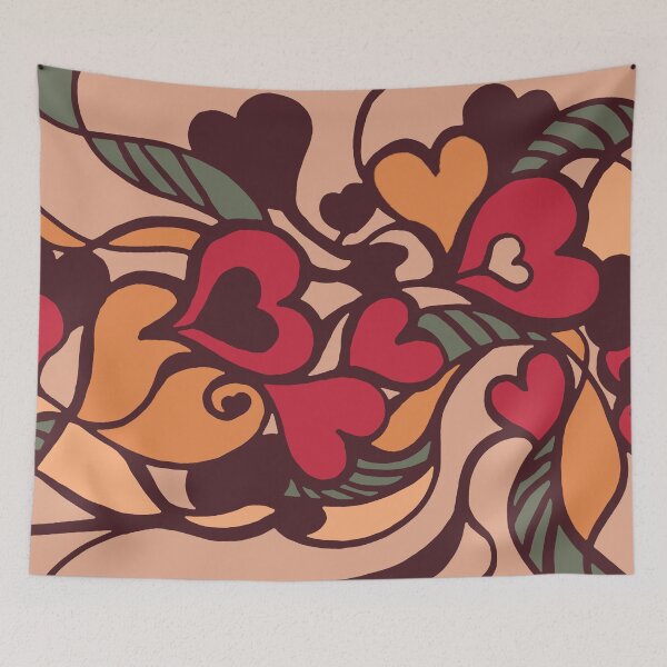 Item preview, Lovely Geometric Heart Pattern in red designed and sold by jeanyun48.