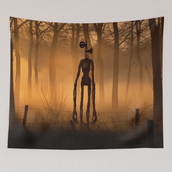 Item preview, Siren head in orange horror forest designed and sold by Nishad4.