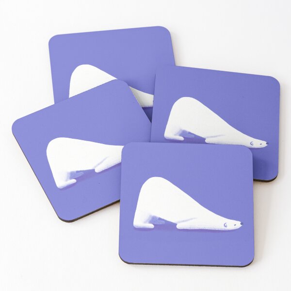 Item preview, Sleepy polar bear with blue background designed and sold by YukariWilson.