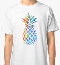 Regenbogen-Aquarell-Ananas Classic T-Shirt