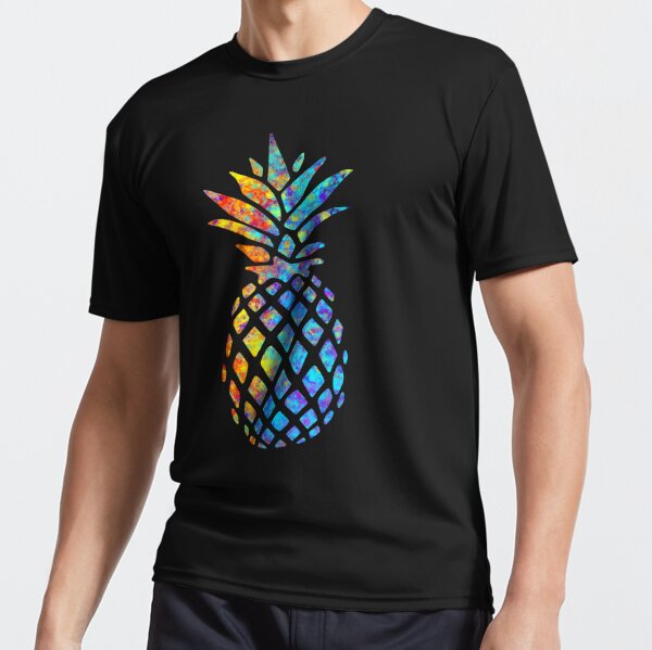 Rainbow Watercolor Pineapple Active T-Shirt for Sale by