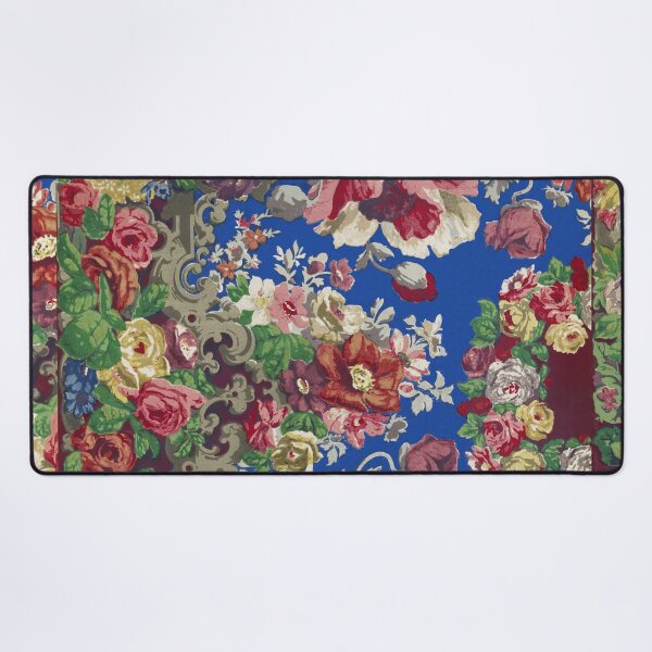 Item preview, Floral Antique Painting by Digby Wyatt | Blue Opulent Vintage English Floral Pattern Painted designed and sold by Bebichic.