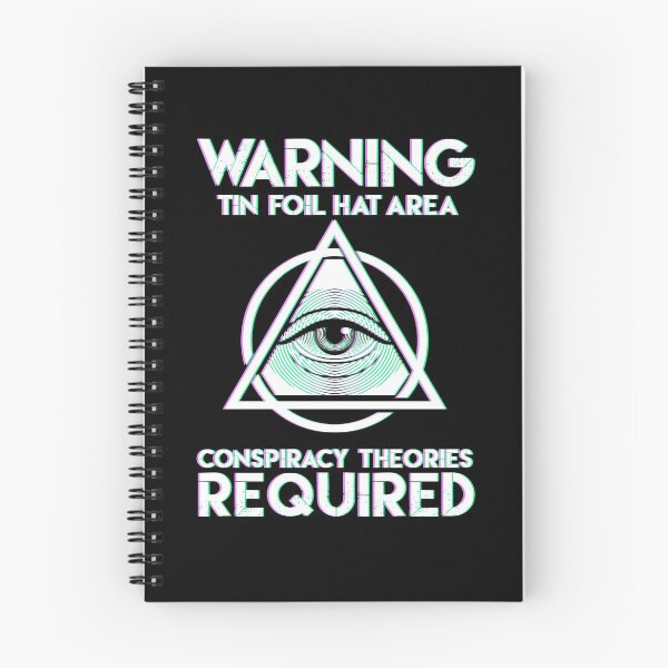 Item preview, Warning Conspiracy Theories Required Sign Tin Foil Hat Area Gear designed and sold by DynamicDesign.