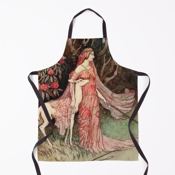 Item preview, Lady and a Deer by Warwick Goble designed and sold by ArtHistoryLover.