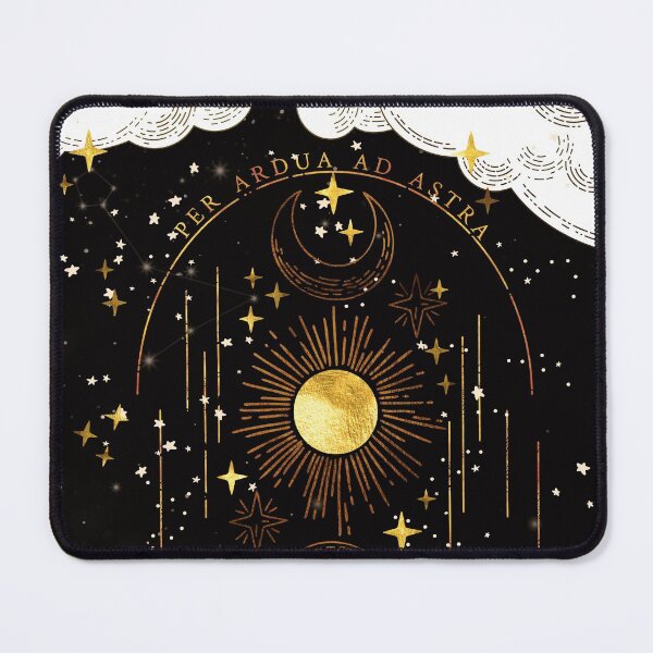 Item preview, Per Ardua Ad Astra | Sun, Moon and Stars | Divine Witchy Aesthetic Print designed and sold by Bebichic.