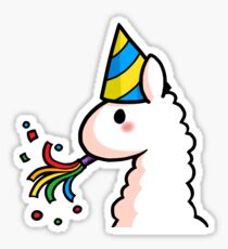 Happy Birthday Llama Sticker