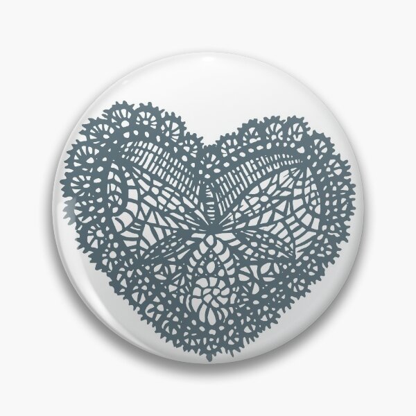 Item preview, Gray Lace Heart designed and sold by Nealoc.