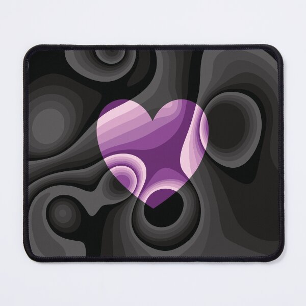 Item preview, Purple, black and white heart marble designed and sold by Captain Chromatic.