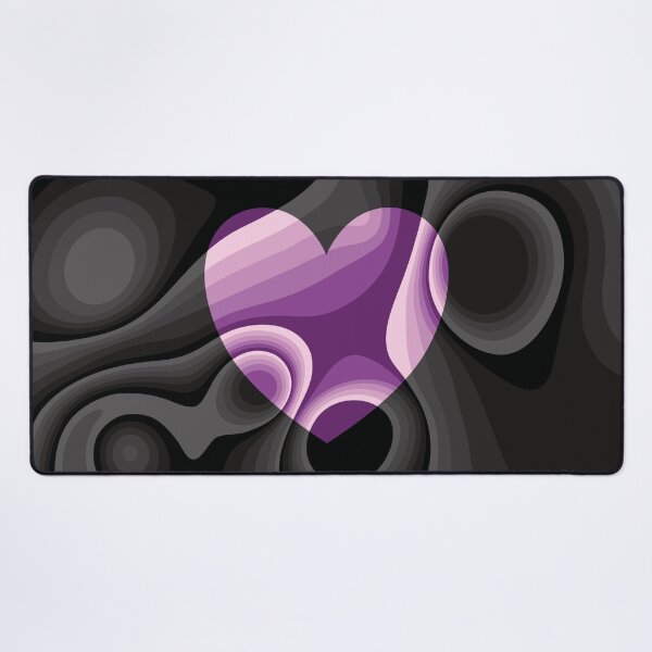 Item preview, Purple, black and white heart marble designed and sold by Captain Chromatic.