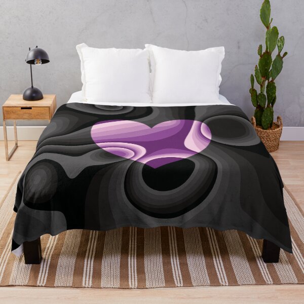 Item preview, Purple, black and white heart marble designed and sold by Captain Chromatic.