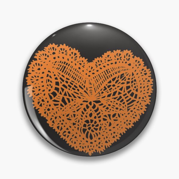 Item preview, Orange Lace Heart designed and sold by Nealoc.