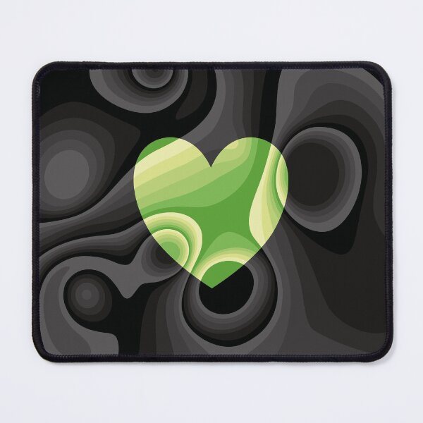 Item preview, Green, black and white heart marble designed and sold by Captain Chromatic.